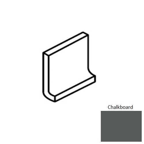 Color Wheel Classic Chalkboard Ceramic Wall Trim - 4 1/4" X 4 1/4" Flat Top Cove Base