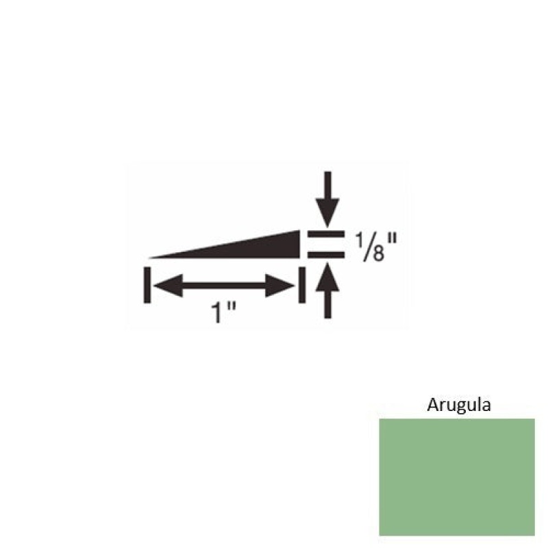 Solid 22 Arugula Rubber Reducer Strip - 1" X 9 Ft (108") X 1/8"