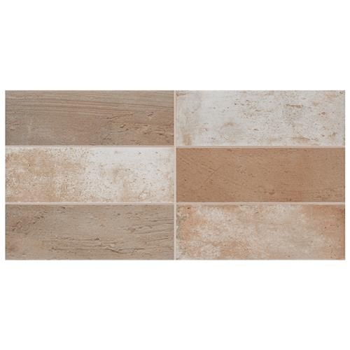 Kings Mud Sand Ceramic Tile - Textured - 7 7/8" X 15 3/4"