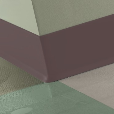 Johnsonite Burgundy Vinyl Traditional Wall Base - 6" X 48" X .080" Toe - Traditional Wall Base