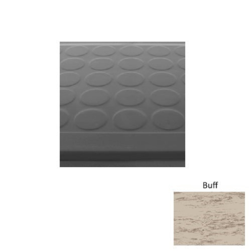 Marbleized 92 Buff Low Profile Raised Circular Rubber Stair Tread