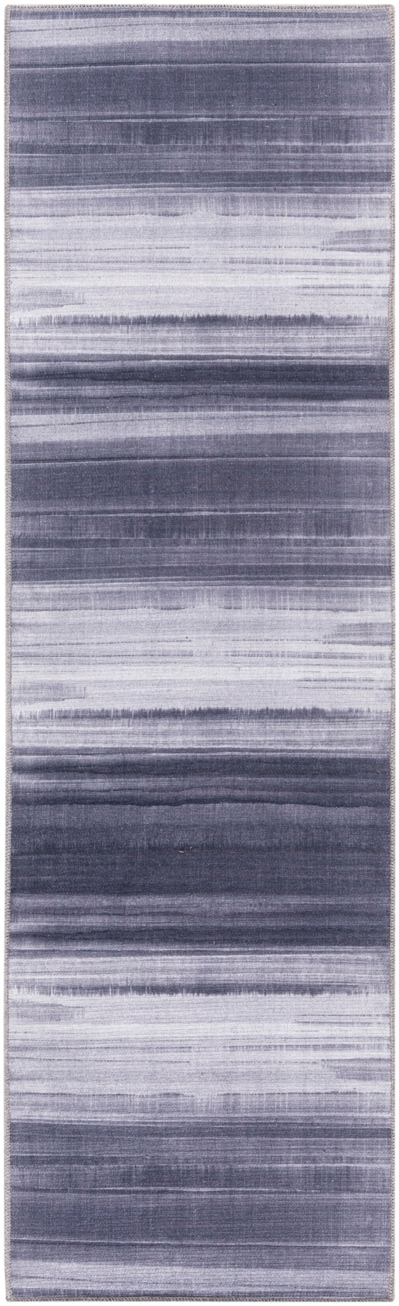 Launder Grey Blue Polyester Modern Area Rug – 8 Ft
