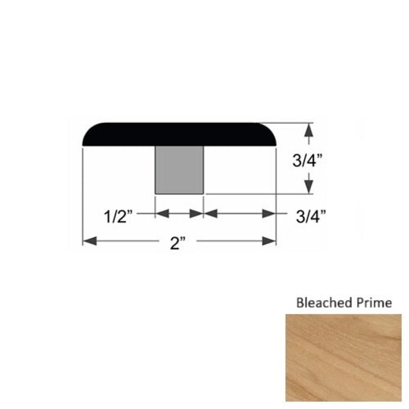 True Teak Bleached Prime Flat T Molding