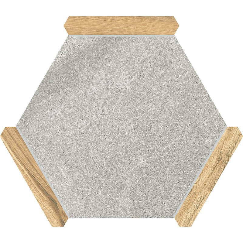 Encadre Ceniza Porcelain Tile - Matte Hexagon