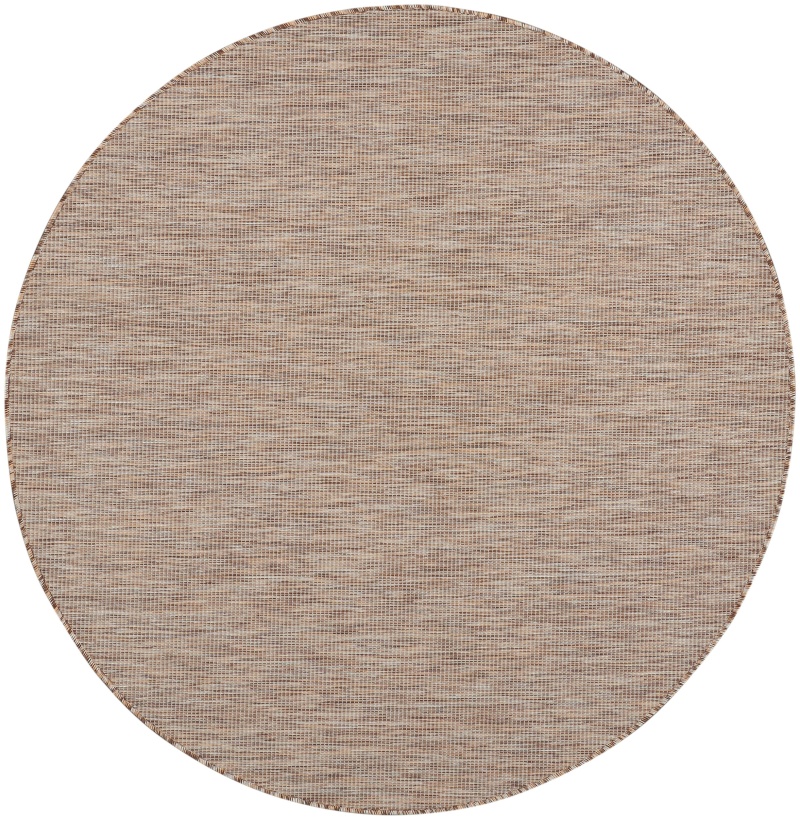 Positano Beige Pos01 Modern Polypropylene Area Rug, 6 Ft x 6 Ft Round
