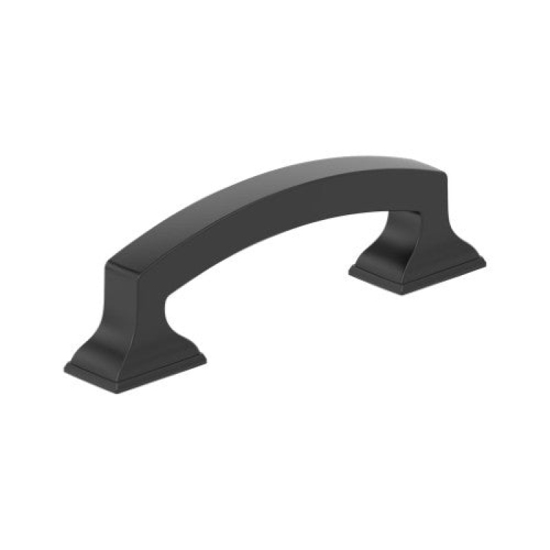 Incisive Zinc Arch Cabinet Pull - Matte Black