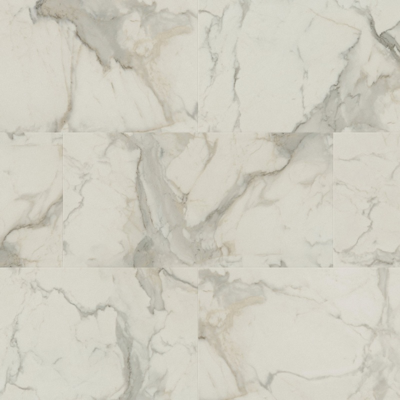 Art Select Calacatta D'oro Glue Down Luxury Vinyl Tile - Polyurethane - 18" X 36"