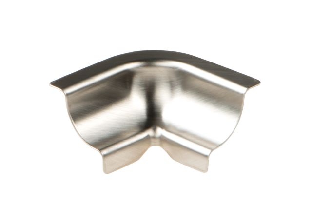 Dilex Hku 90 Degree Inside Corner Metal Tile Edging Trim - Brushed Stainless Steel - 1" X 1 1/2"