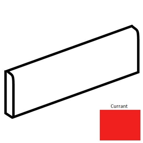 Color Wheel Linear Currant Ceramic Wall Trim - 4 1/4" X 8 9/16" Bullnose - Semi Gloss