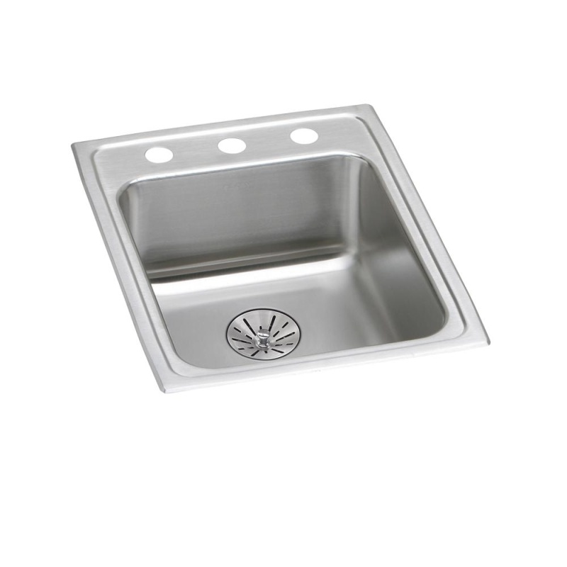 Lrad172265pd1 Lustertone Classic Stainless Steel Drop In Single Bowl Kitchen Sink - 17" X 22" X 6 1/2" With 1 Hole - Stainless Steel
