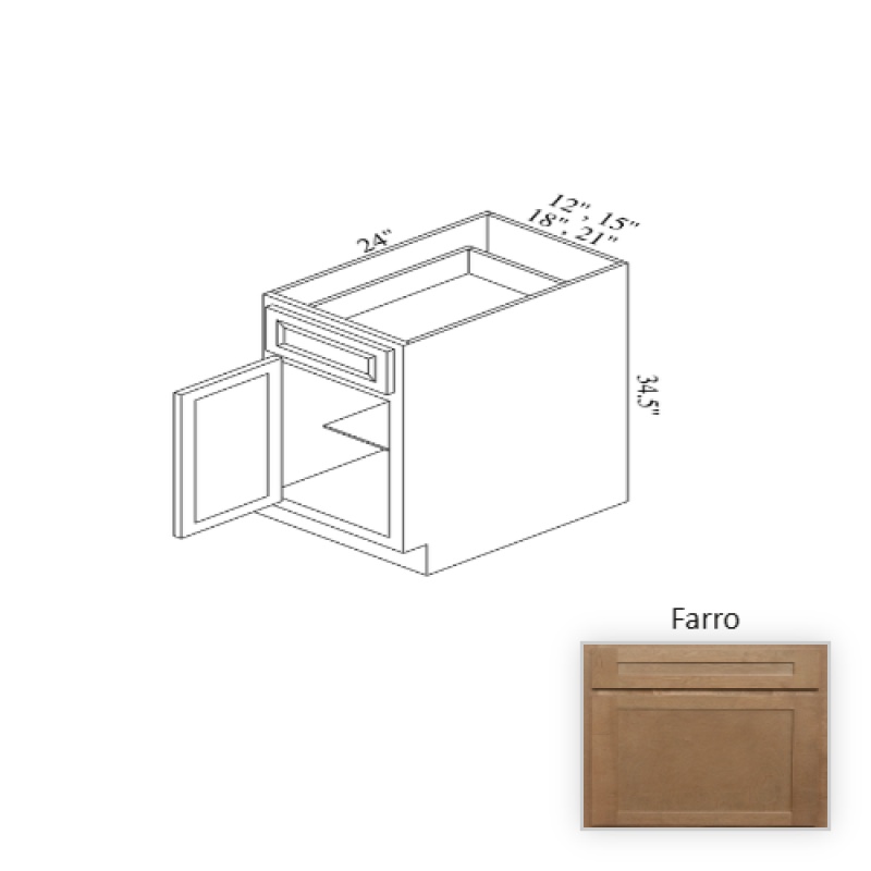 Farro Wood Kitchen Base Cabinet