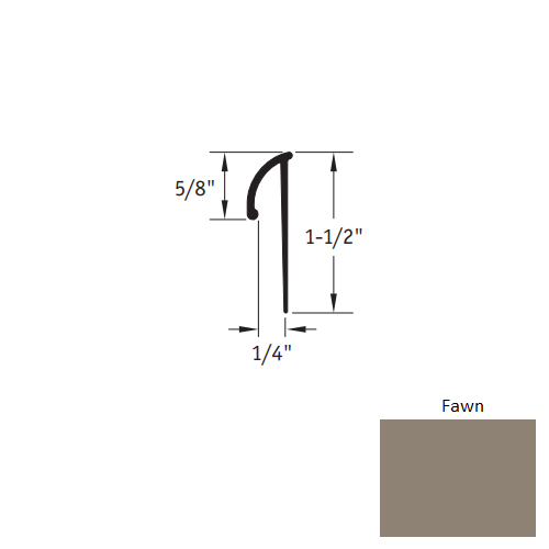 Johnsonite Fawn Vinyl Moulding / Trim