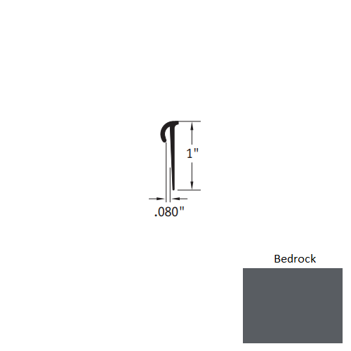 Johnsonite Bedrock Vinyl Moulding / Trim - .080" X 12 Ft (144") Self Stick Cove Cap - Self Stick Cove Cap