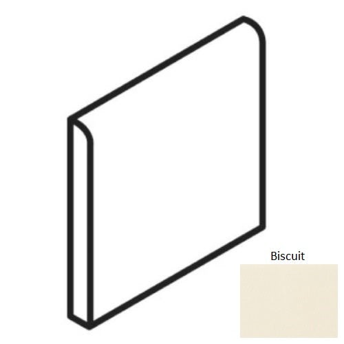 Color Wheel Classic Biscuit Ceramic Wall Trim - 6" X 6" Bullnose