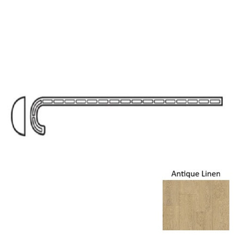 Natural Beauty Max 4 Oakridge Antique Linen Luxury Vinyl Moulding / Trim - 12.20" X 50" Stair Tread - Urethane