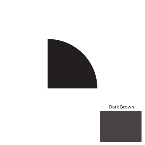 Johnsonite Dark Brown Rubber Moulding / Trim - 3/4" X 8 Ft (96") X 3/4" Millwork Quarter Round - Millwork Quarter Round