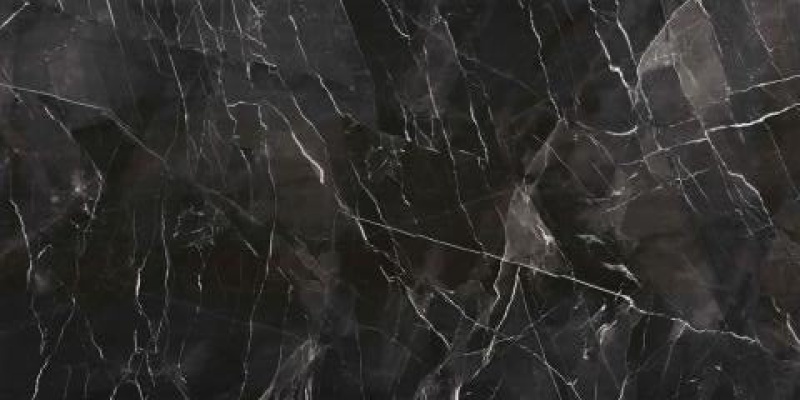 Black Calacatta Crystal Porcelain Tile - Polished - 24" X 48"