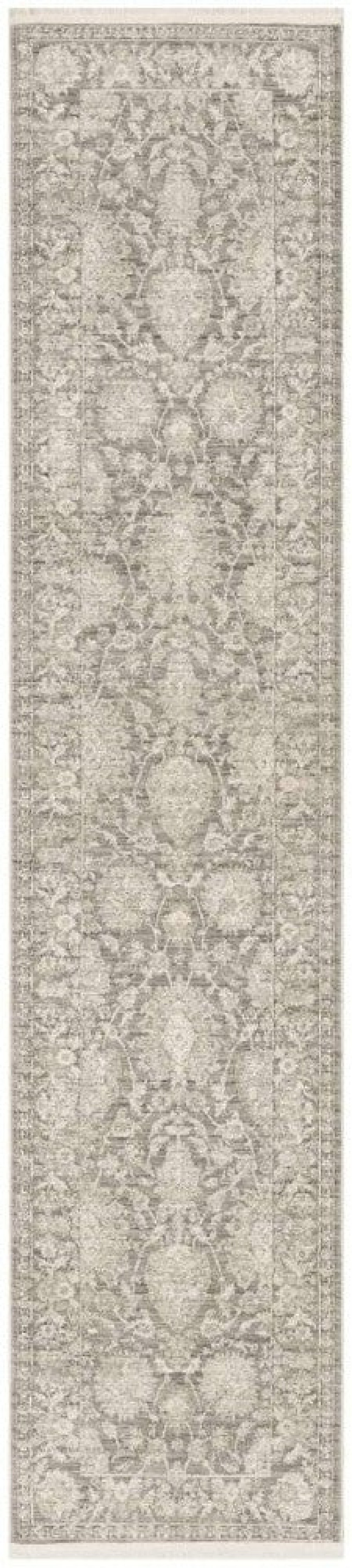 Shadows Sage Ivory Shw08 Polyester Farmhouse Area Rug - 12 Ft Runner - Sage Ivory