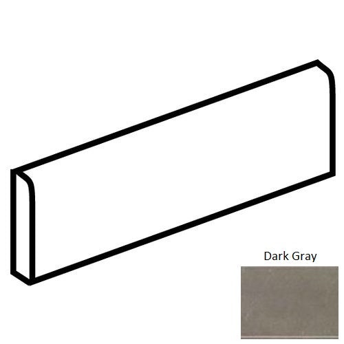 Merit Dark Gray Porcelain Floor & Wall Trim - 3" X 12" Bullnose - Matte