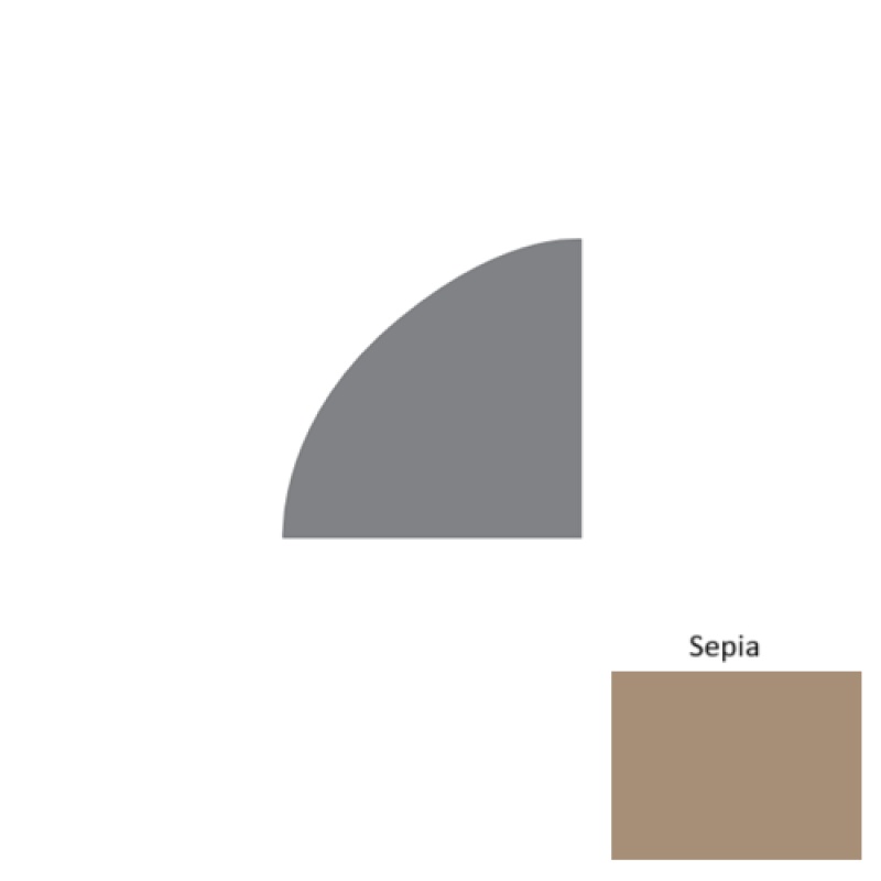 Contours Sepia Rubber Quarter Round - Satin - 1/2" X 12 Ft