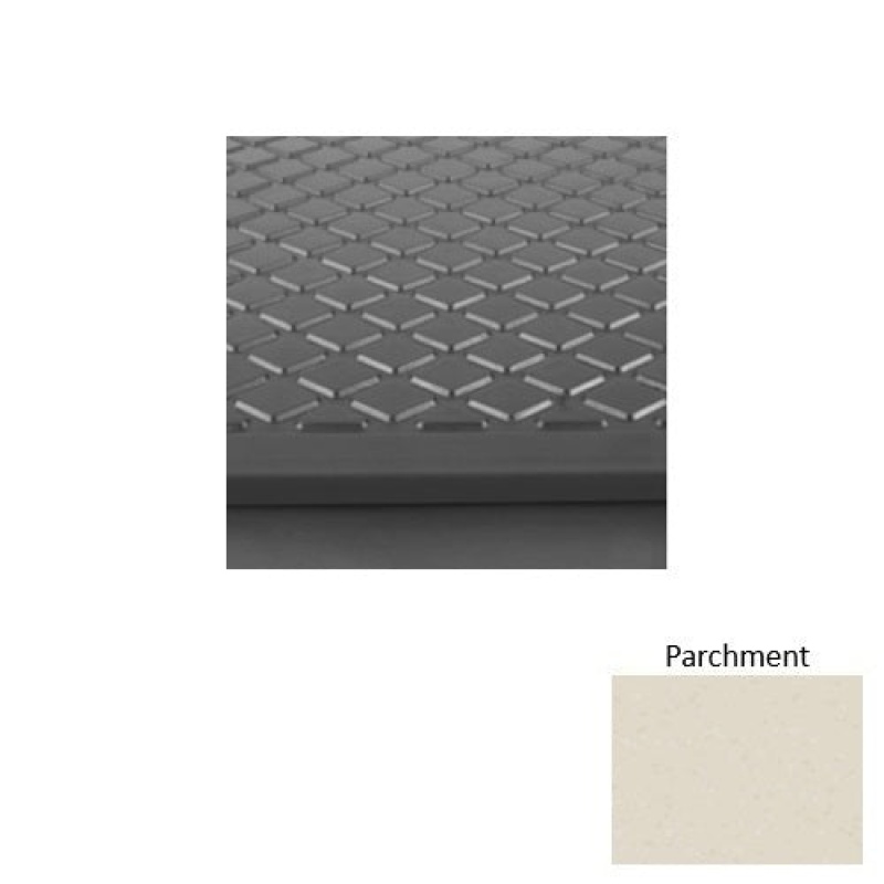 Symmetry 30 Parchment Diamond Rubber (Sq) Stair Tread With Dupont Kevlar - Textured