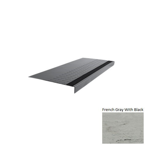 French Gray Rubber Stair Tread 12" x 72"