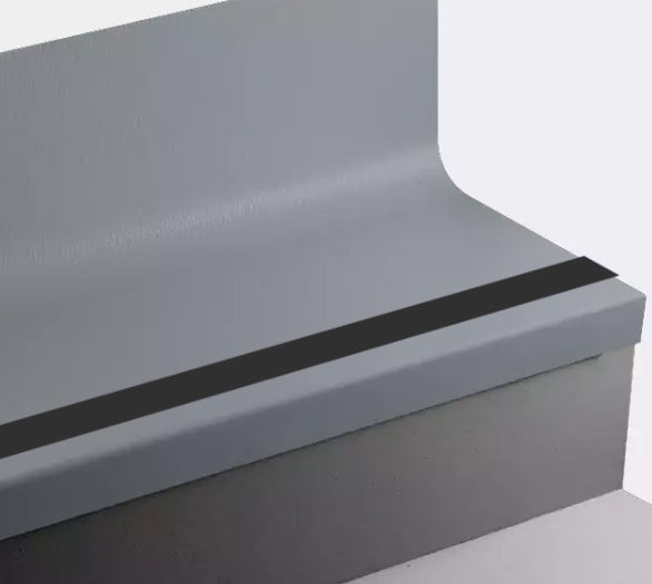 Blue Lagoon Hammered Rubber Stair Tread Trim