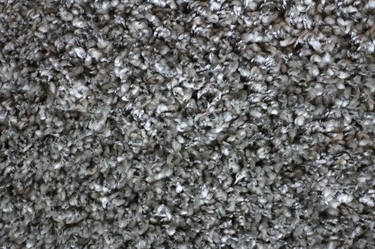 Avantgarde Shaggy Plush Silver Polypropylene Carpet - Textured