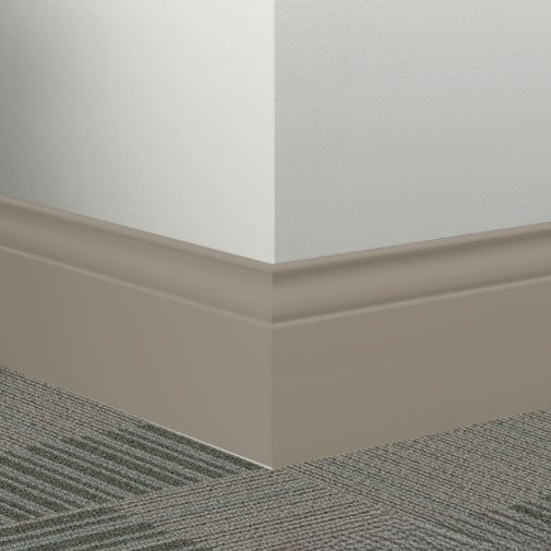 Johnsonite Grizzly Rubber Millwork Contoured Wall Base - 5 1/4" X 96" X 3/8" Inflection - Millwork Contoured Wall Base