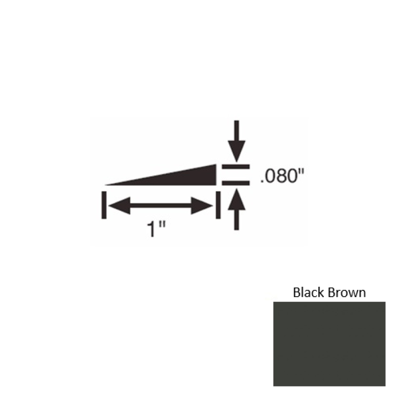 Solid 21 Black Brown Rubber Reducer Strip