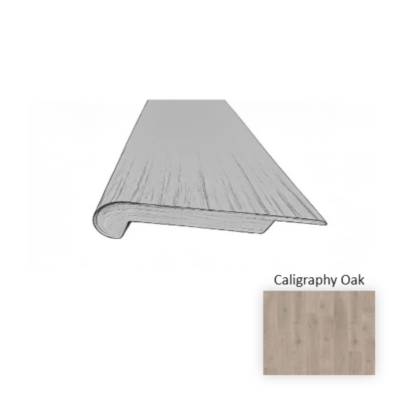NatureTEK Plus Ellicott Point Caligraphy Oak Textured Overlap Stair Nose, 78.5 in.