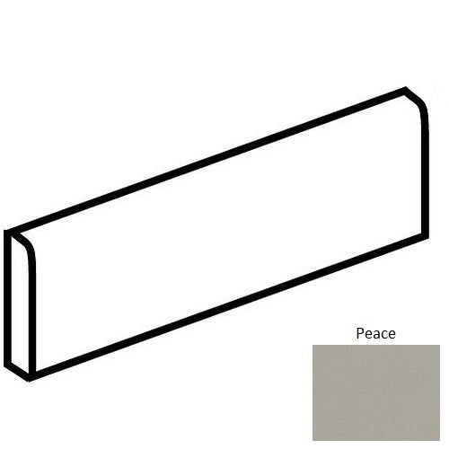 Harmonist Peace Porcelain Floor & Wall Trim, 4" X 12", Matte Bullnose
