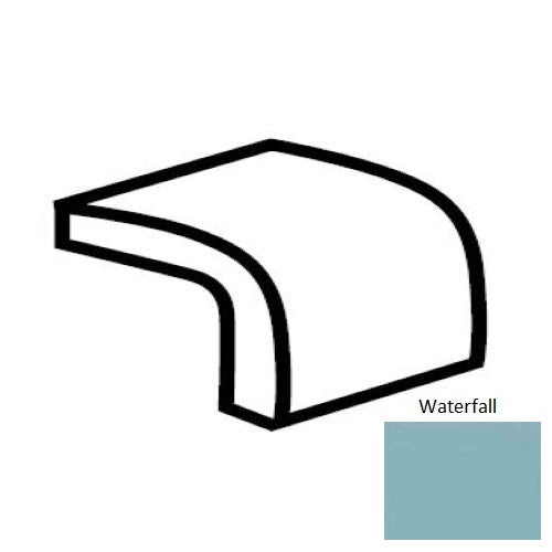 Keystones Unglazed Mosaic Waterfall Porcelain Floor & Wall Trim - 1" X 1" Cap - Matte