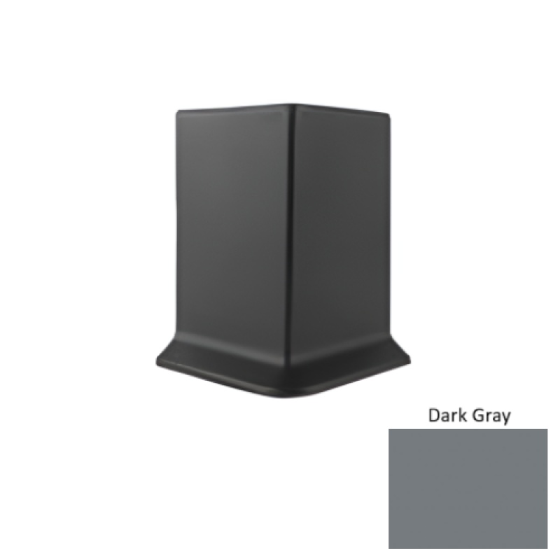 Pinnacle Dark Gray Rubber Cove Outside Corner