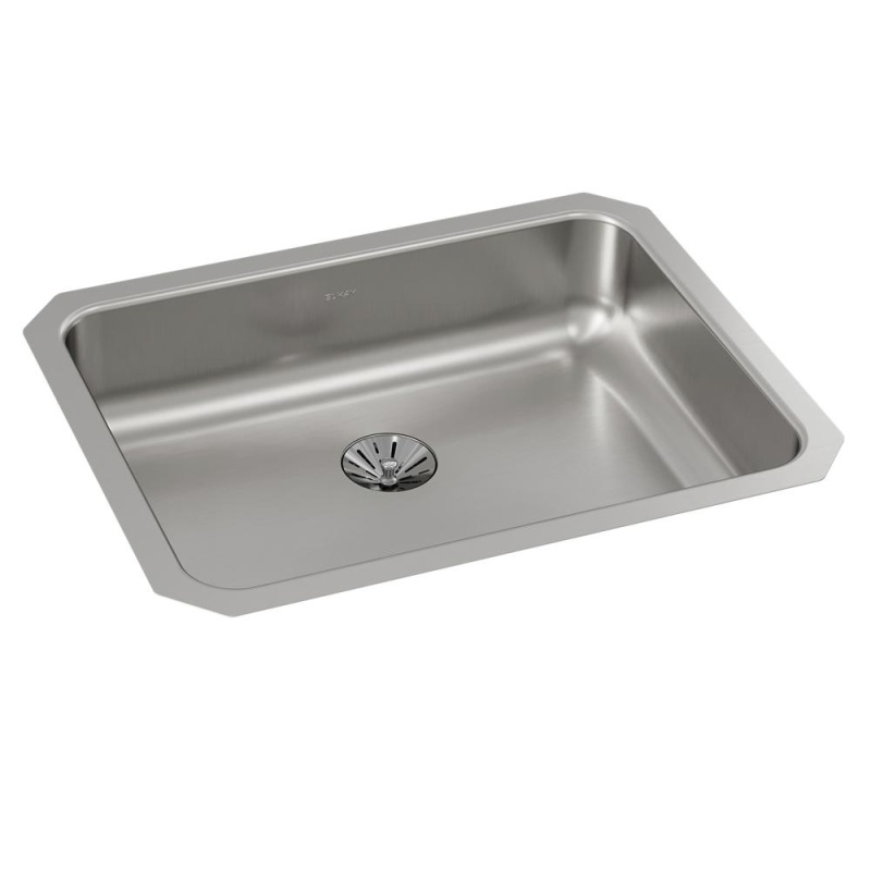 Eluhad211555pd Lustertone Classic Stainless Steel Undermount Single Bowl Kitchen Sink - 23 1/2" X 18 1/4" X 5 3/8" - Stainless Steel