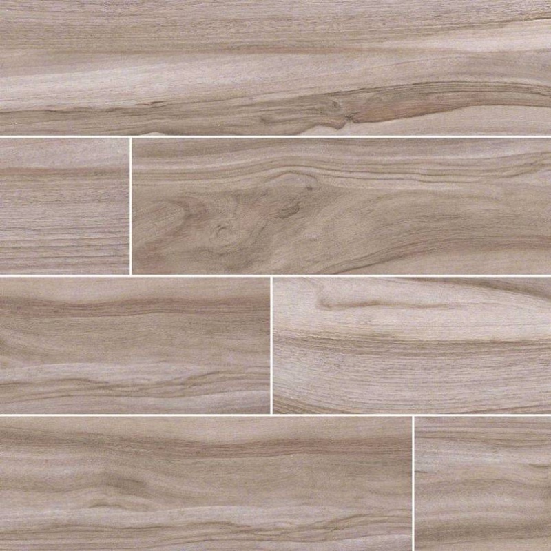 Aspenwood Ash Porcelain Tile - Matte - 9" X 48"