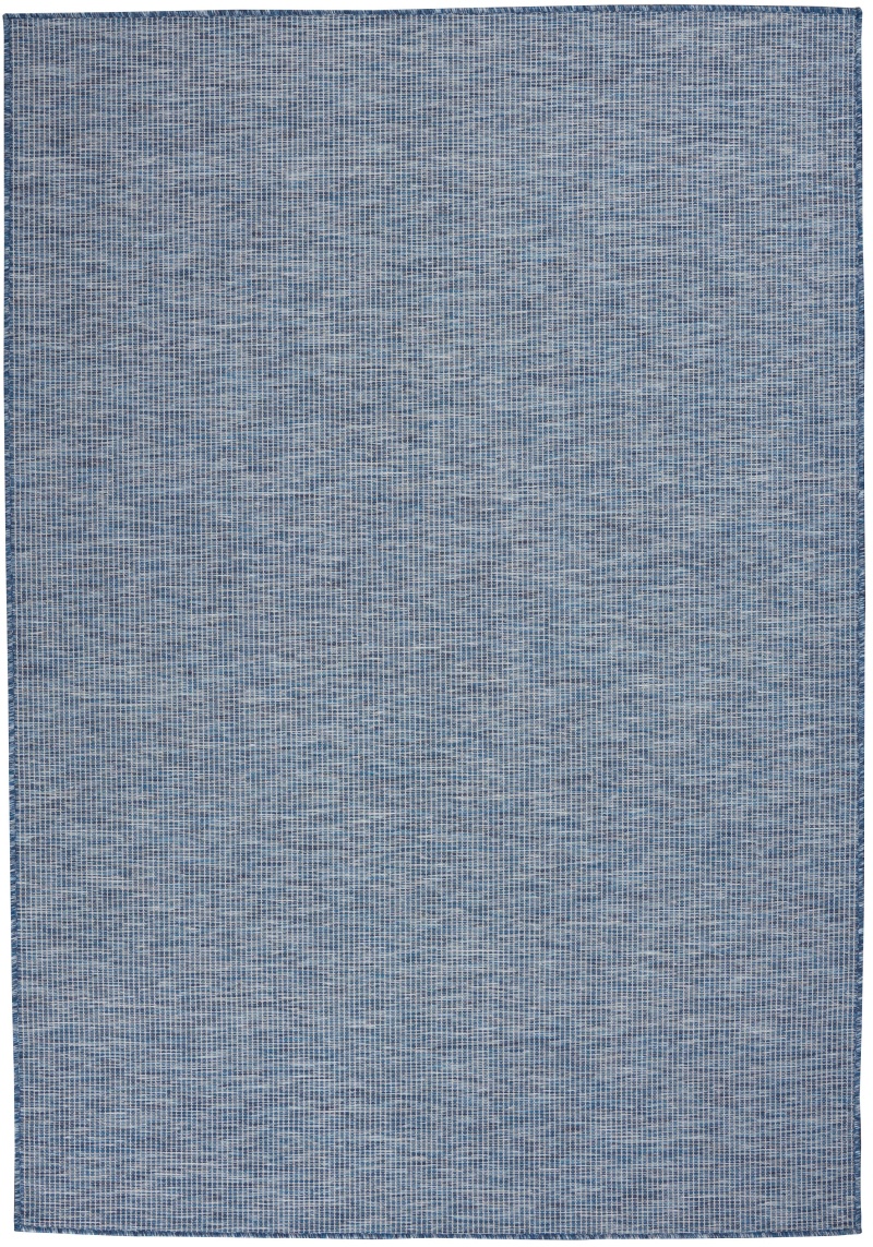 Positano Navy Blue Polypropylene Modern Area Rug, 4 ft x 6 ft