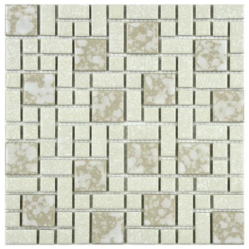University Bone Porcelain Mosaic - Block Random - Mixed