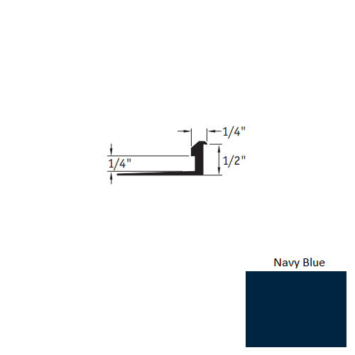 Johnsonite Navy Blue Vinyl Moulding / Trim