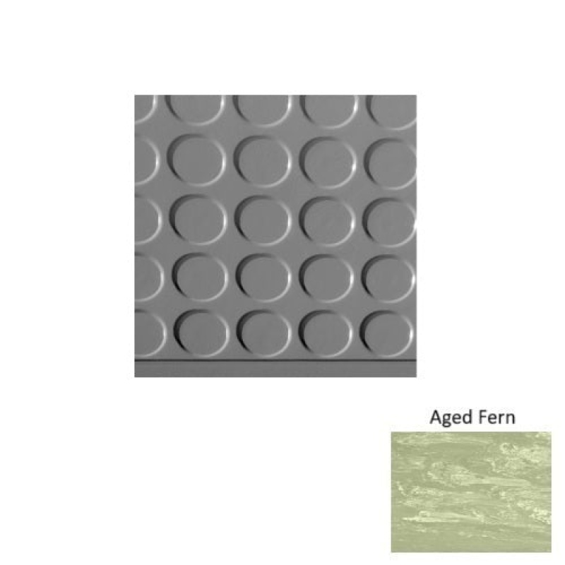 Marbleized 97 Aged Fern Vantage Raised Circular 15 Inch Depth Rubber (Sq) Stair Tread - Textured