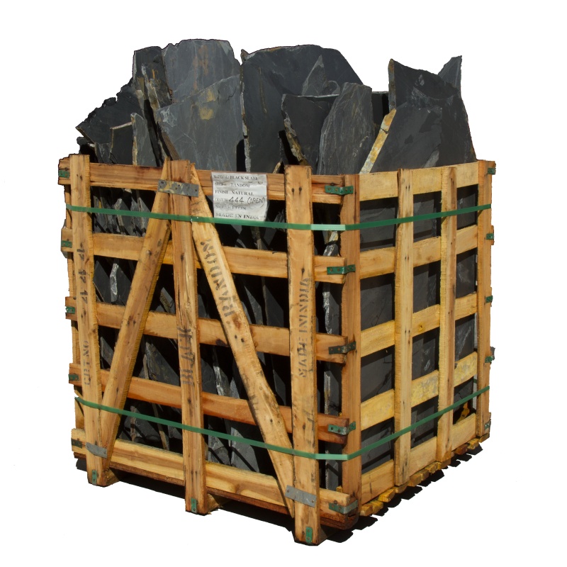 Black Slate Flagstone - Natural Cleft Face & Back