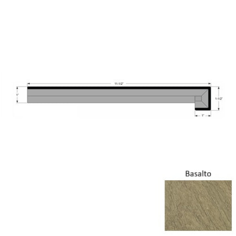 Verano Basalto Hardwood Moulding / Trim - 11 1/2" X 96" Stair Tread - Urethane