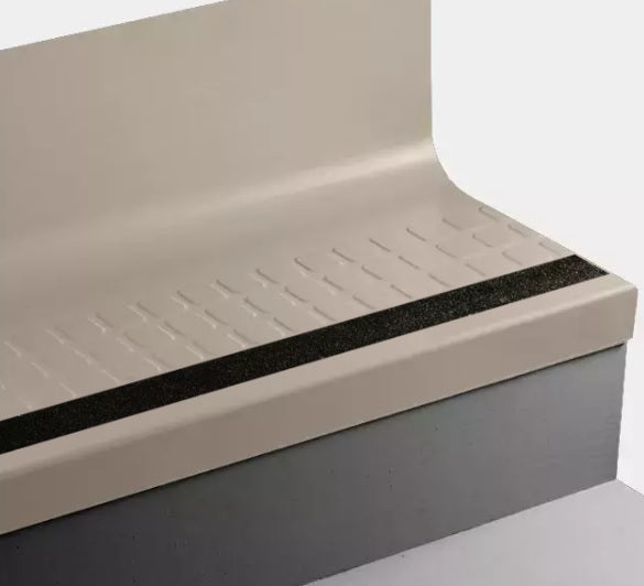 Johnsonite Silk Raised Square Rubber Stair Tread with Riser