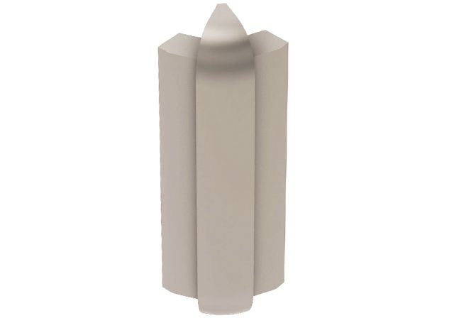 Rondec Step 135 Degree Outside Corner Metal Tile Edging Trim - Satin Nickel Anodized Aluminum