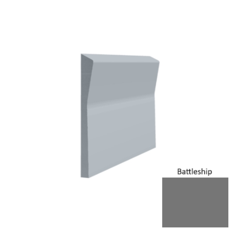 Contours #70 Valiant Battleship Rubber Profiled Wall Base - Satin - 4 1/2" X 8 Ft