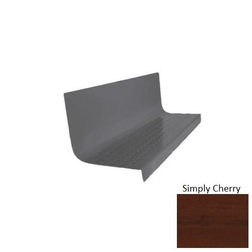 Evolving Styles Wood Elements Simply Cherry Type 1701 Distinct Designs Rubber - 20 1/2" X 72" Stair Tread - Rgt Radial Ii Raised Disc Design
