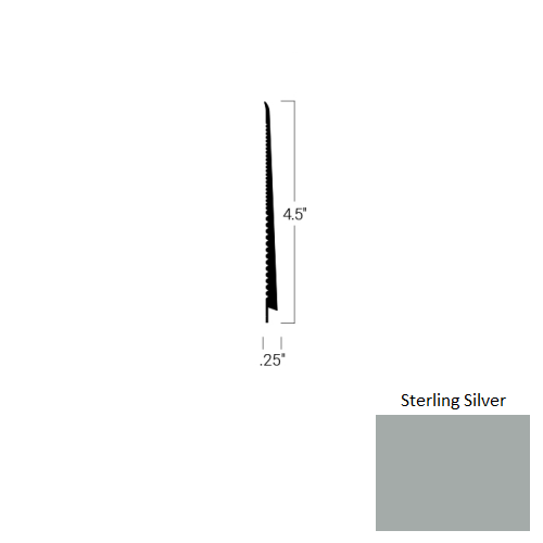 Johnsonite Sterling Silver Rubber Tightlock Carpet Base