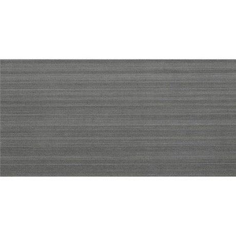 Fabric Art Modern Linear Dark Gray Porcelain Tile - Matte - 12" X 24"