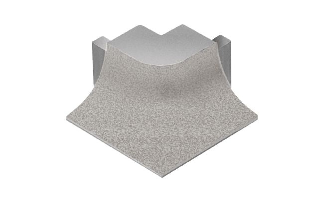 Dilex Ahka 90 Degree Outside Corner Metal Tile Edging Trim - Greige Textured Color Coated Aluminum - 9/16" X 1"