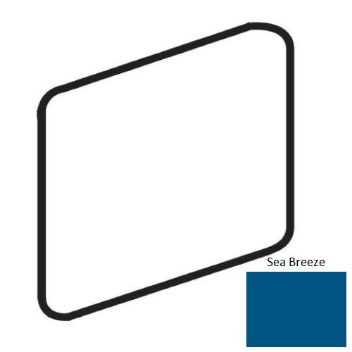 Color Wheel Linear Sea Breeze Ceramic Wall Trim - 2 1/8" X 2 1/8" Bullnose Corner - Semi Gloss